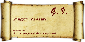 Gregor Vivien névjegykártya